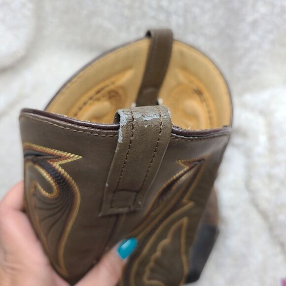 Laredo Lea Vamp Fox 5732 Embroidered Leather Western Boots sz 10 - Picture 8 of 10